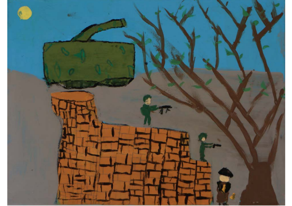 Ilustrado por Mira Ereqat, 14 anos.